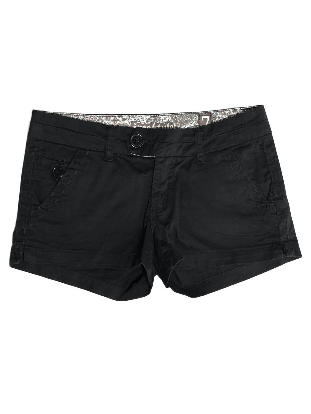 Freestyle Streetwear Black Chino Shorts Women's Size 7/28 Casual Minimalist